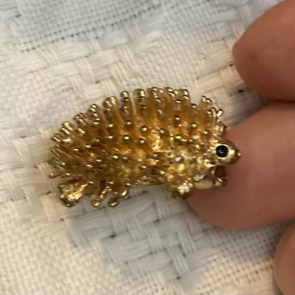 VINTAGE So adorable this little brooch is. Is it a hedgehog or a porcupine?